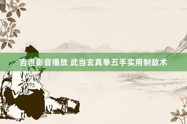 吉吉影音播放 武当玄真拳五手实用制敌术