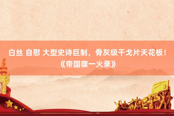 白丝 自慰 大型史诗巨制，骨灰级干戈片天花板！《帝国骤一火录》